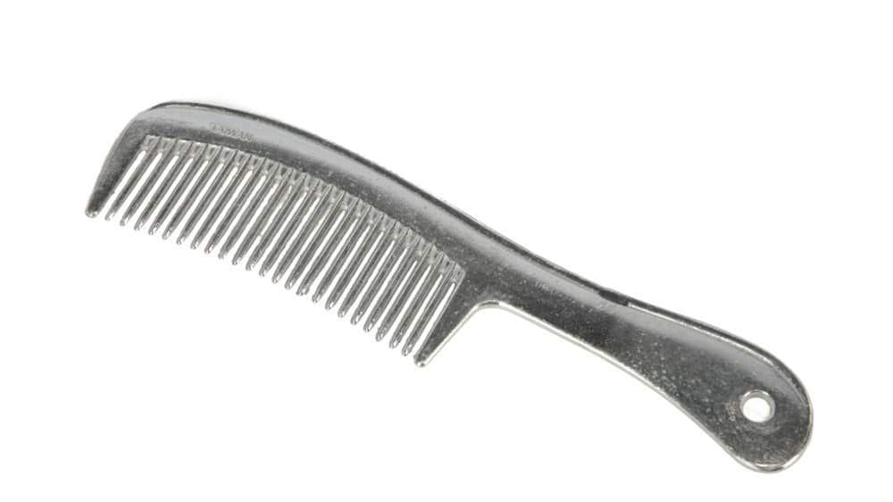 Grzebień z rączką do grzywy, aluminiowy, 20 cm, blister, Covalliero
