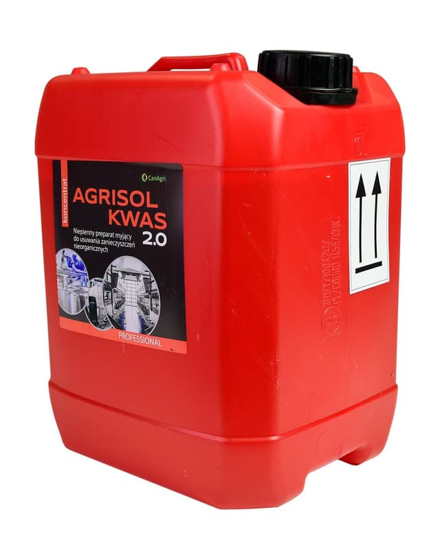 Kwaśny preparat myjący Agrisol Kwas 2.0, 10 kg, Can Agri