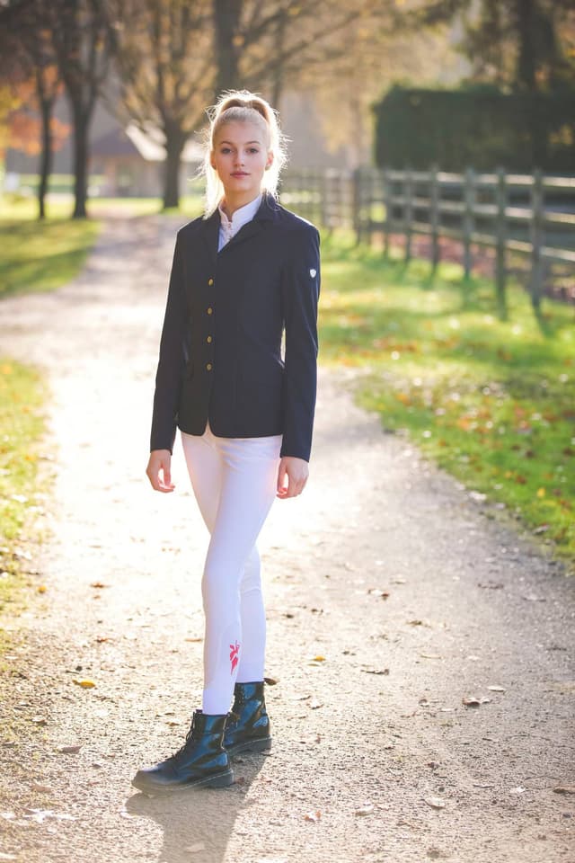 Bryczesy Janne x PinkRibbon, damskie, biały, roz. 38, Covalliero