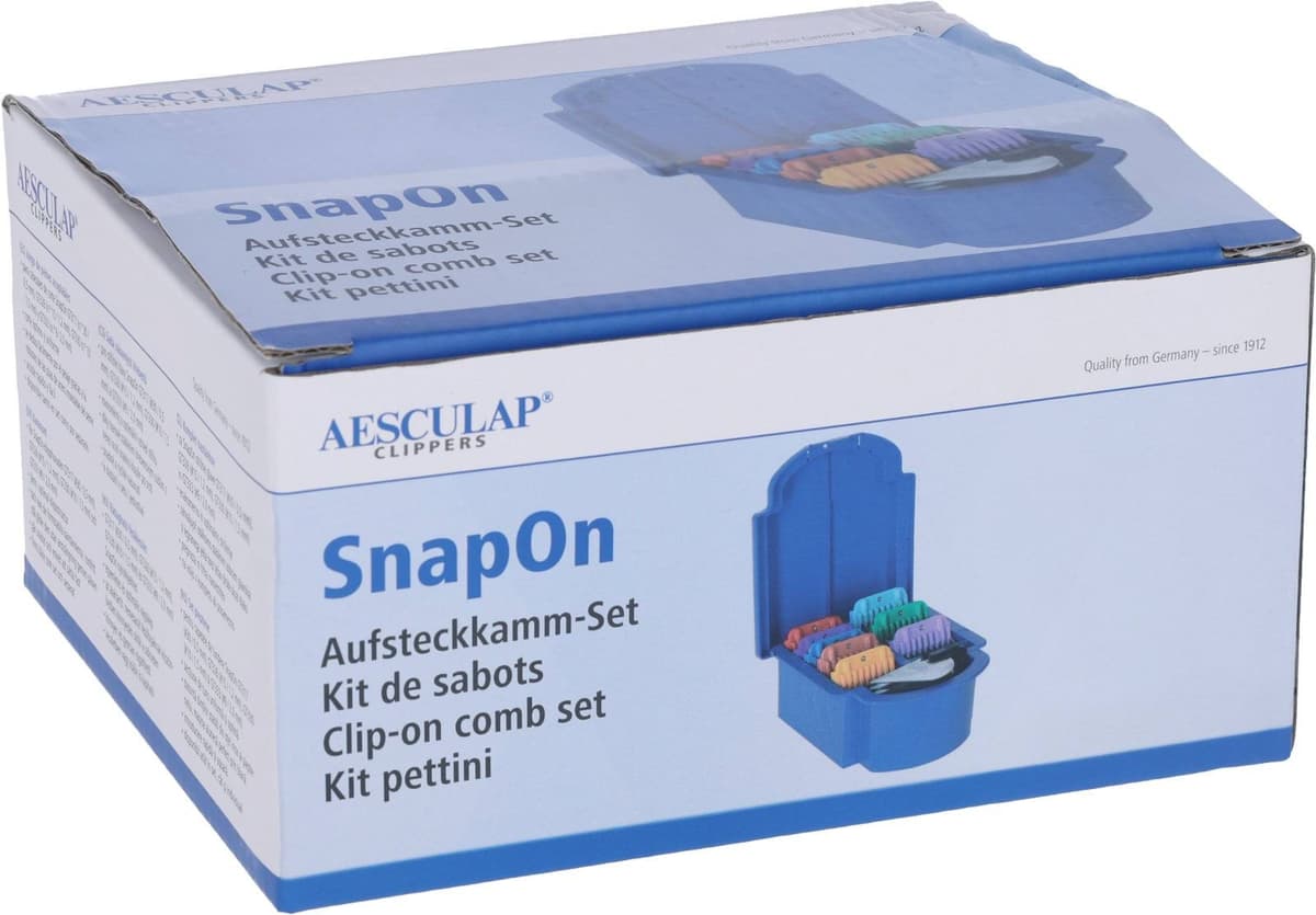 Zestaw grzebieni Clip-On, system SnapOn, 9 szt, Aesculap