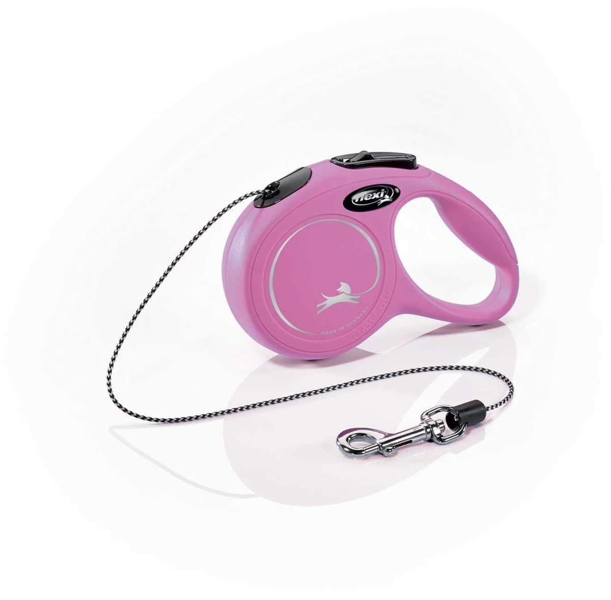 Smycz dla psa Flexi New Classic, linka, różowa, XS, 3m, 8kg