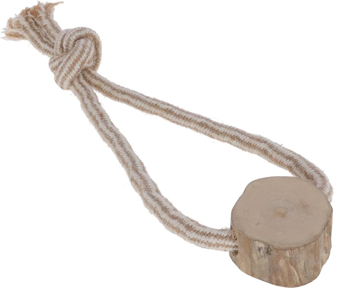 Szarpak dla psa, pętla, juta/bawełna, drewno kawowe, 20 cm, Kerbl