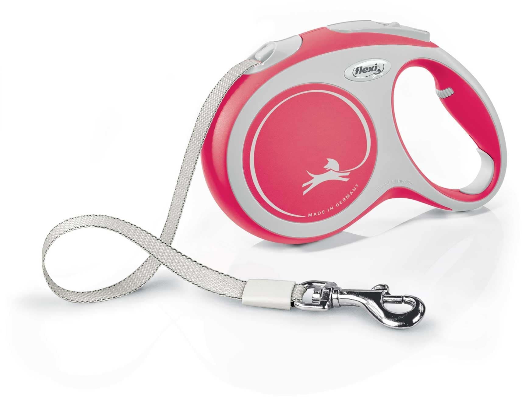 Smycz dla psa Flexi New Comfort, taśma, czerwona, S, 5m, 15kg
