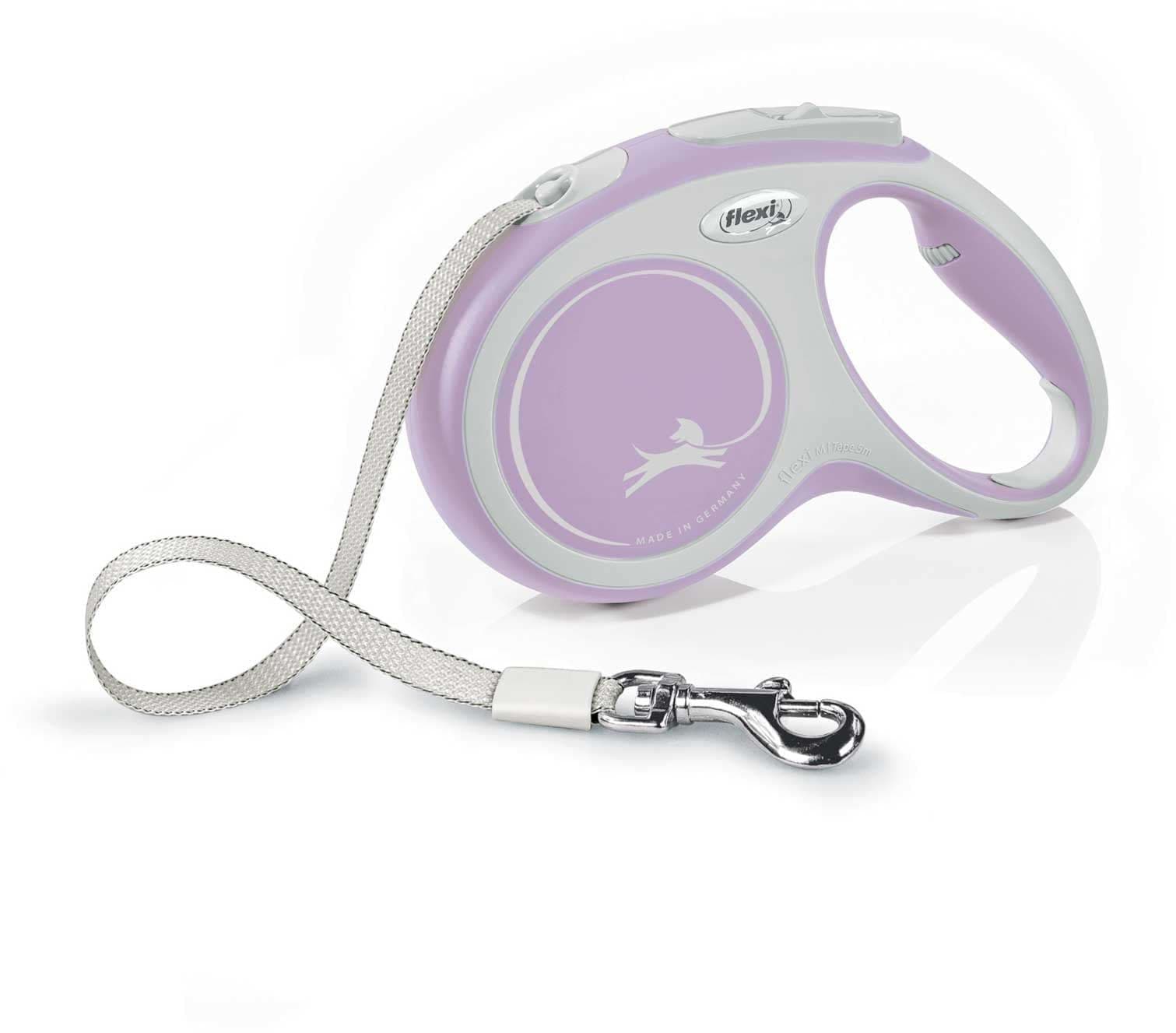 Smycz dla psa Flexi New Comfort, taśma, różowa, roz. M, 5m, 25kg