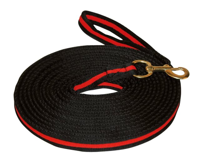 Lonża dla konia Soft, 8 m, czarny/czerwony, Covalliero