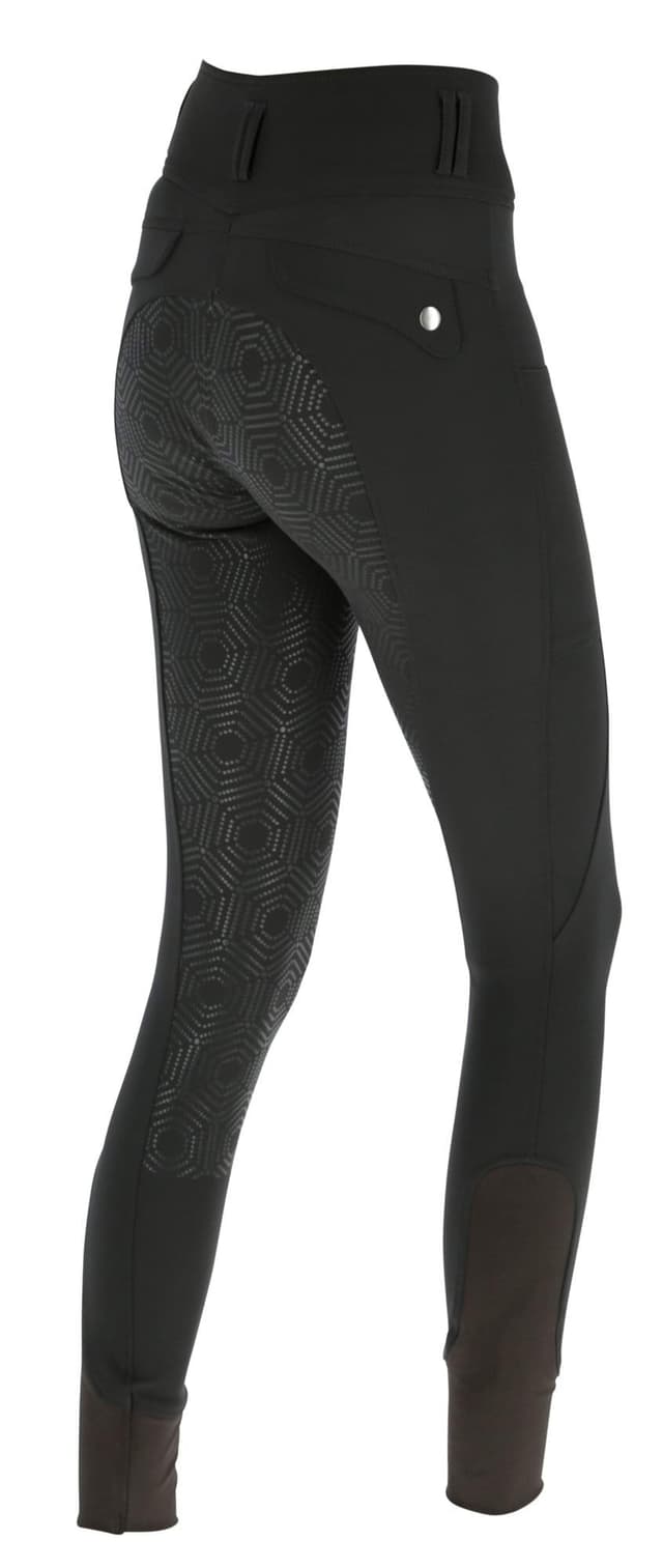 Bryczesy HighWaist, damskie, ciemnoszary, Covalliero