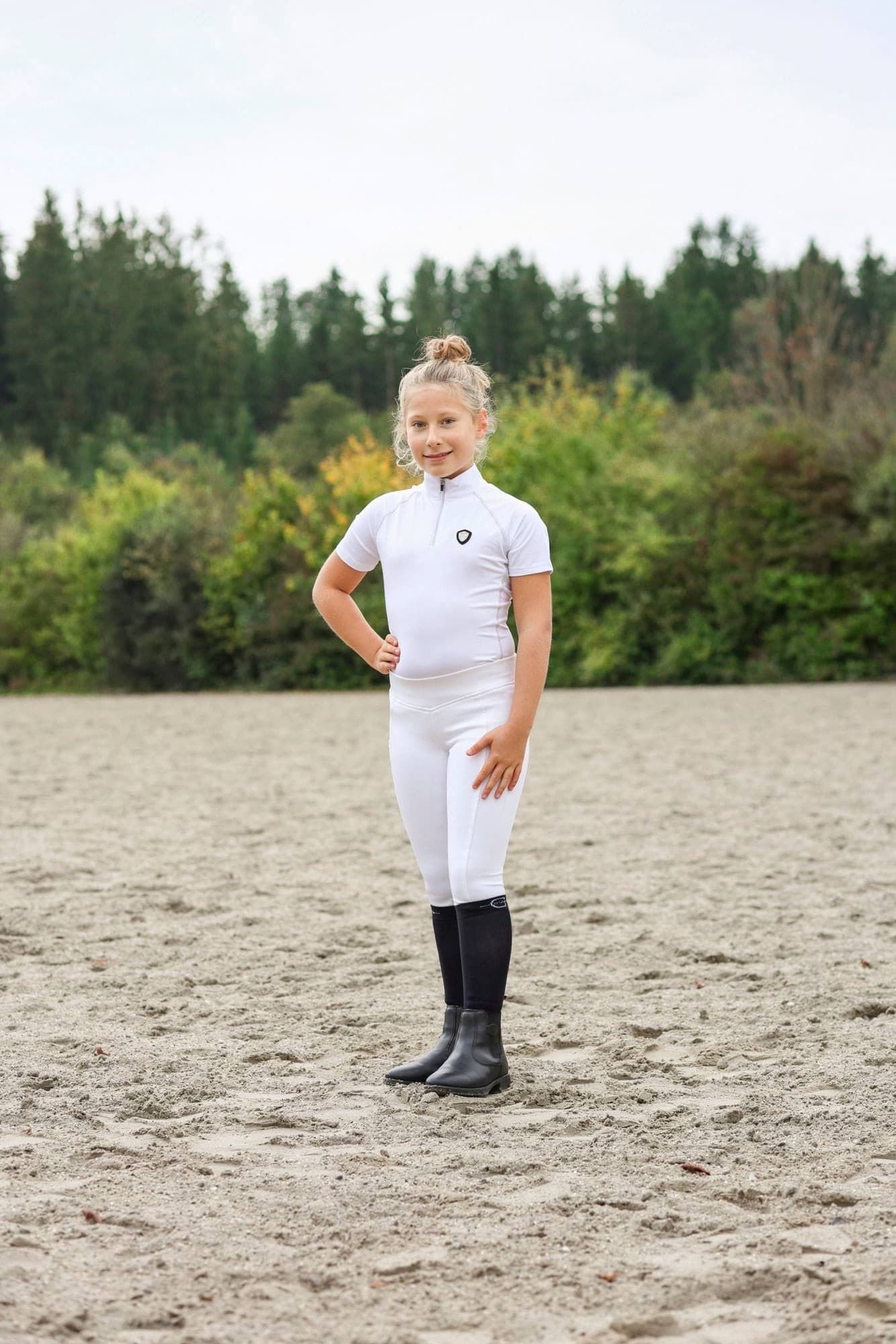 Legginsy jeździeckie ClassicStar, dziecięce, biały, Covalliero