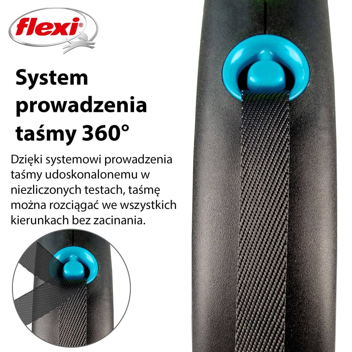 Smycz dla psa Flexi Black Design, taśma