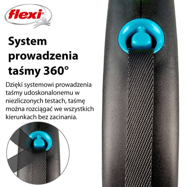 Smycz dla psa Flexi Black Design, taśma