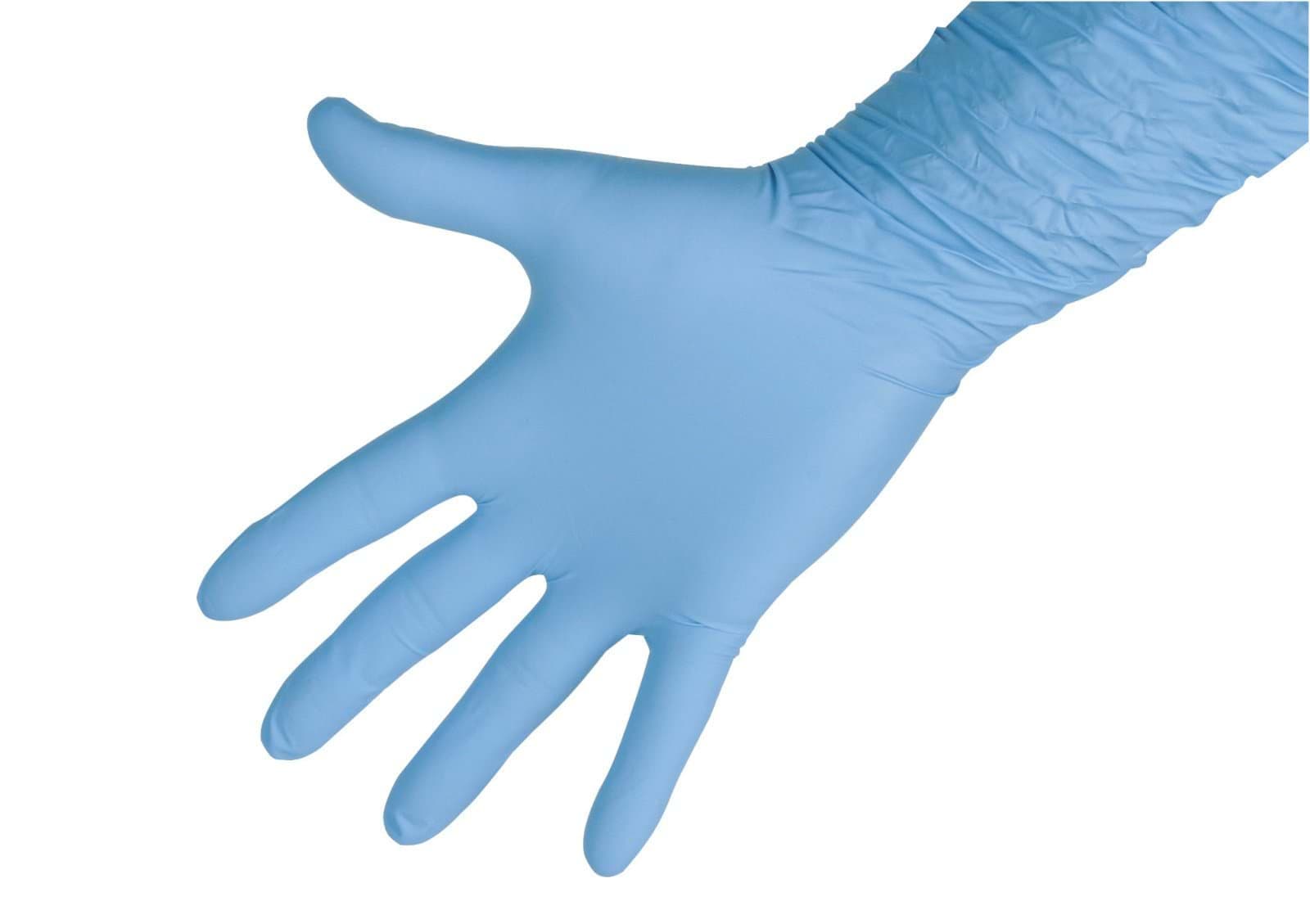 Rękawice nitrylowe Nitrile PremiumPlus, niebieski, 50 szt., Kerbl