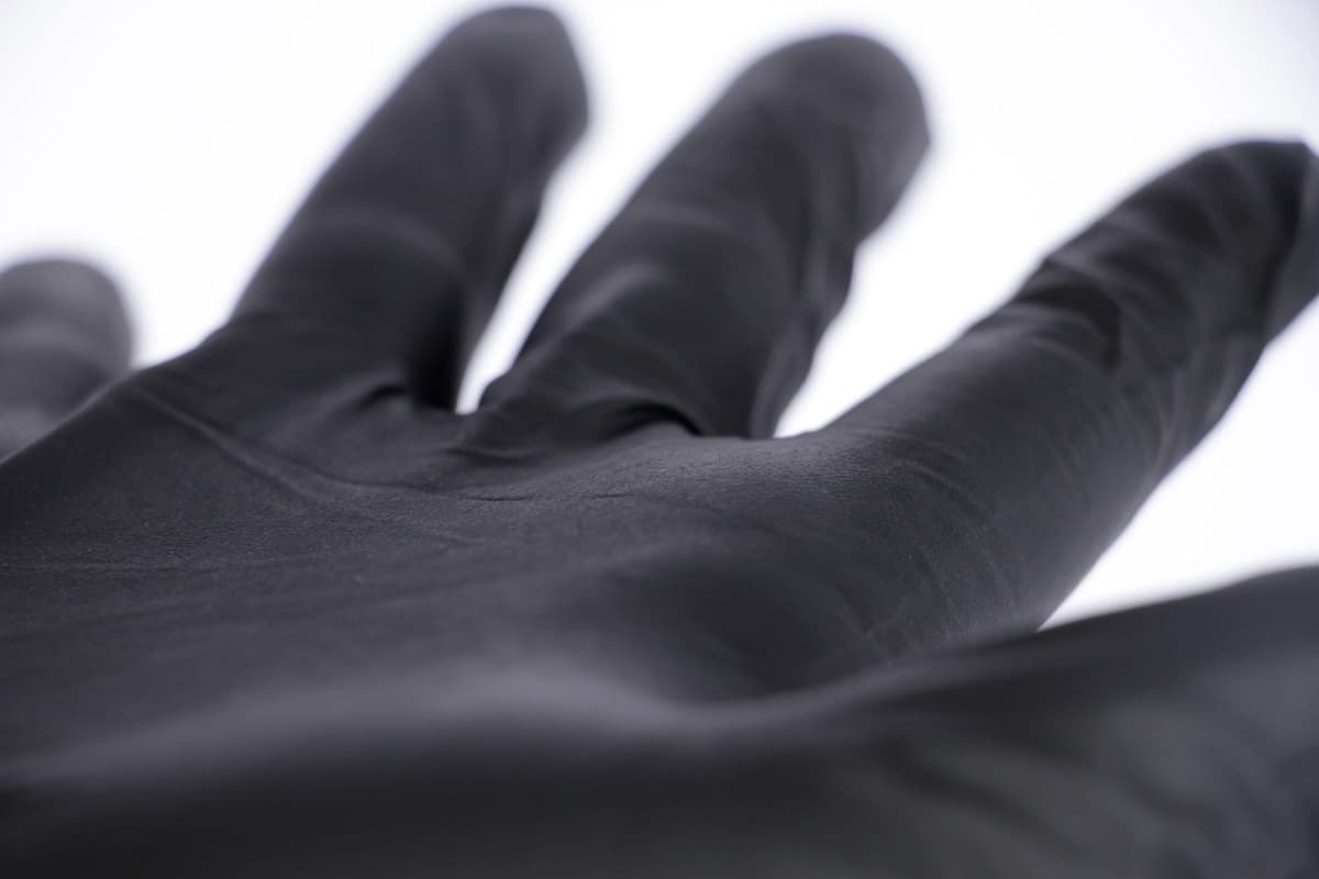 Rękawice Nitrile Long Black, rozmiar L, czarne, 50 szt., Kerbl