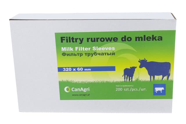 Filtr rurowy do mleka, 320 x 60 mm, 200 szt., Can Agri