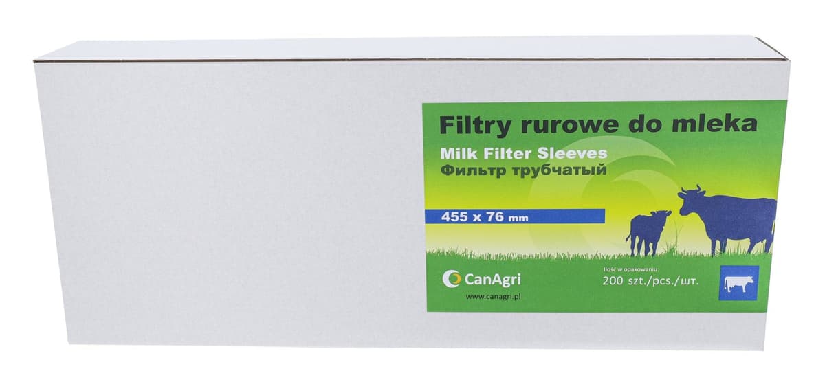 Filtr rurowy do mleka, 455 x 76 mm, 200 szt., Can Agri