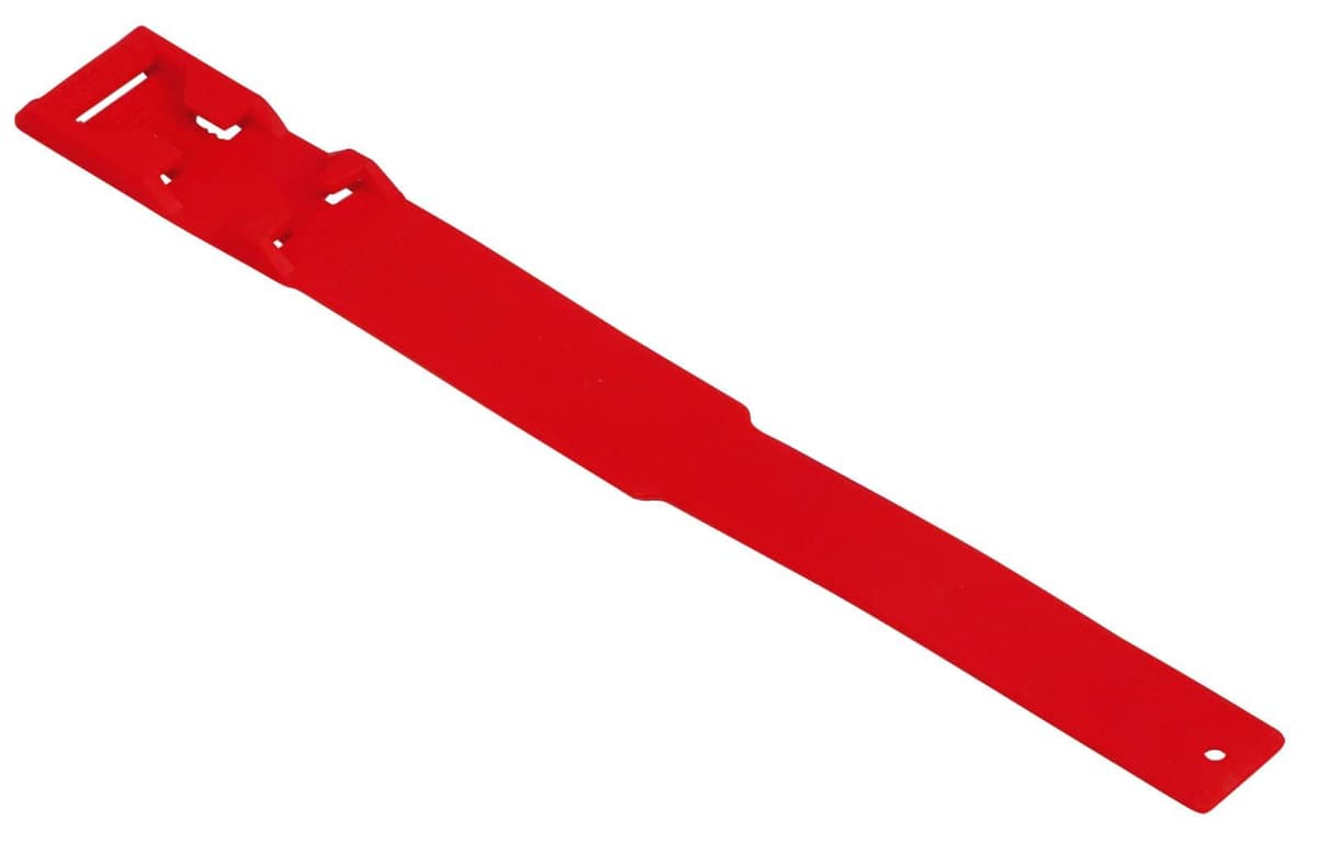 Opaska identyfikacyjna z tworzywa, 37 cm, czerwona, Kerbl