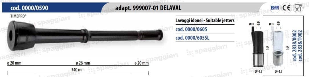 Guma strzykowa typ Alfa Laval 99900701, 20 mm, 4szt., Spaggiari