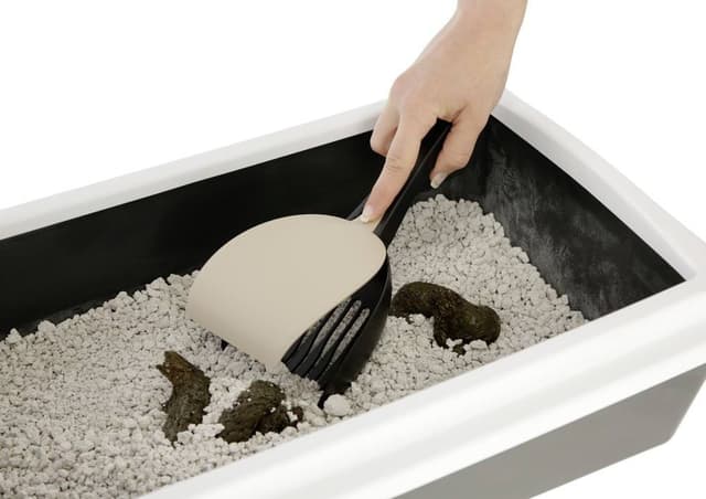 Szufelka do żwirku  Shaker, 28 x 10 cm, beżowa, Kerbl
