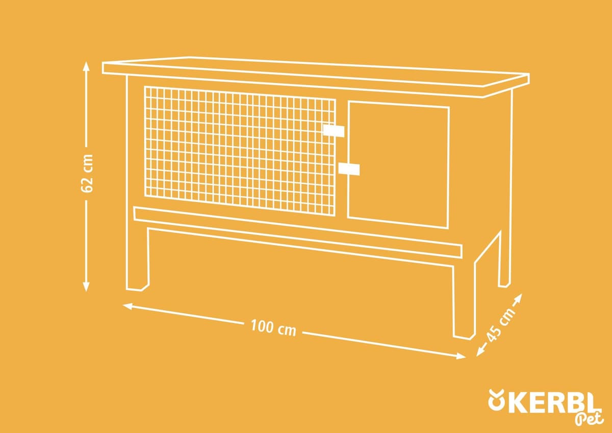Domek dla gryzoni Fred, 100 x 45 x 62 cm, Kerbl