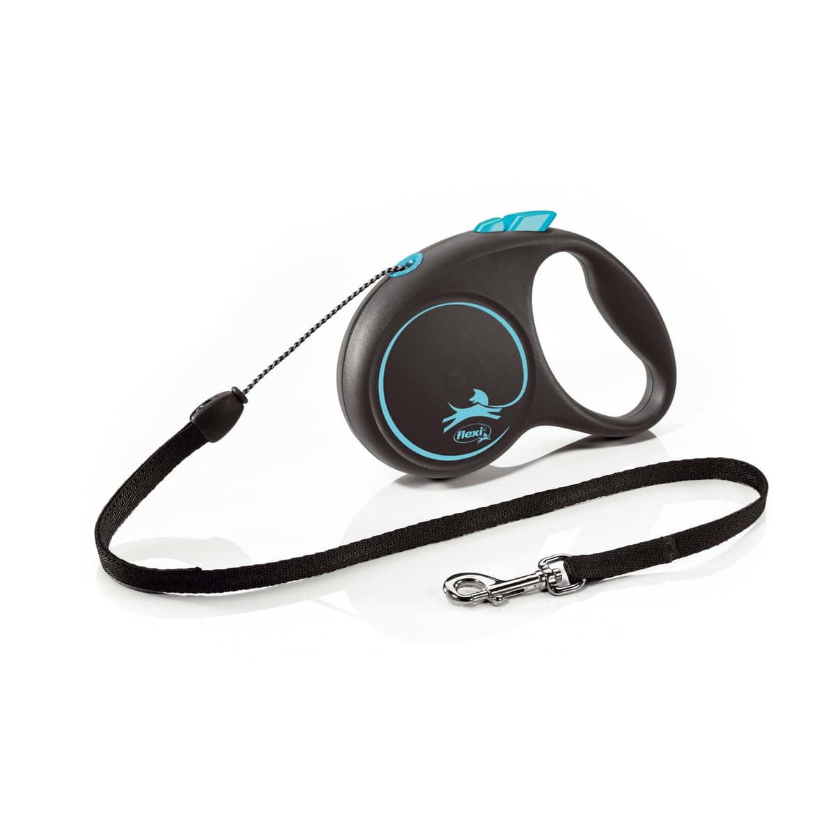 Smycz dla psa Flexi Black Design, linka, niebieska, roz. S, 5 m, 12 kg