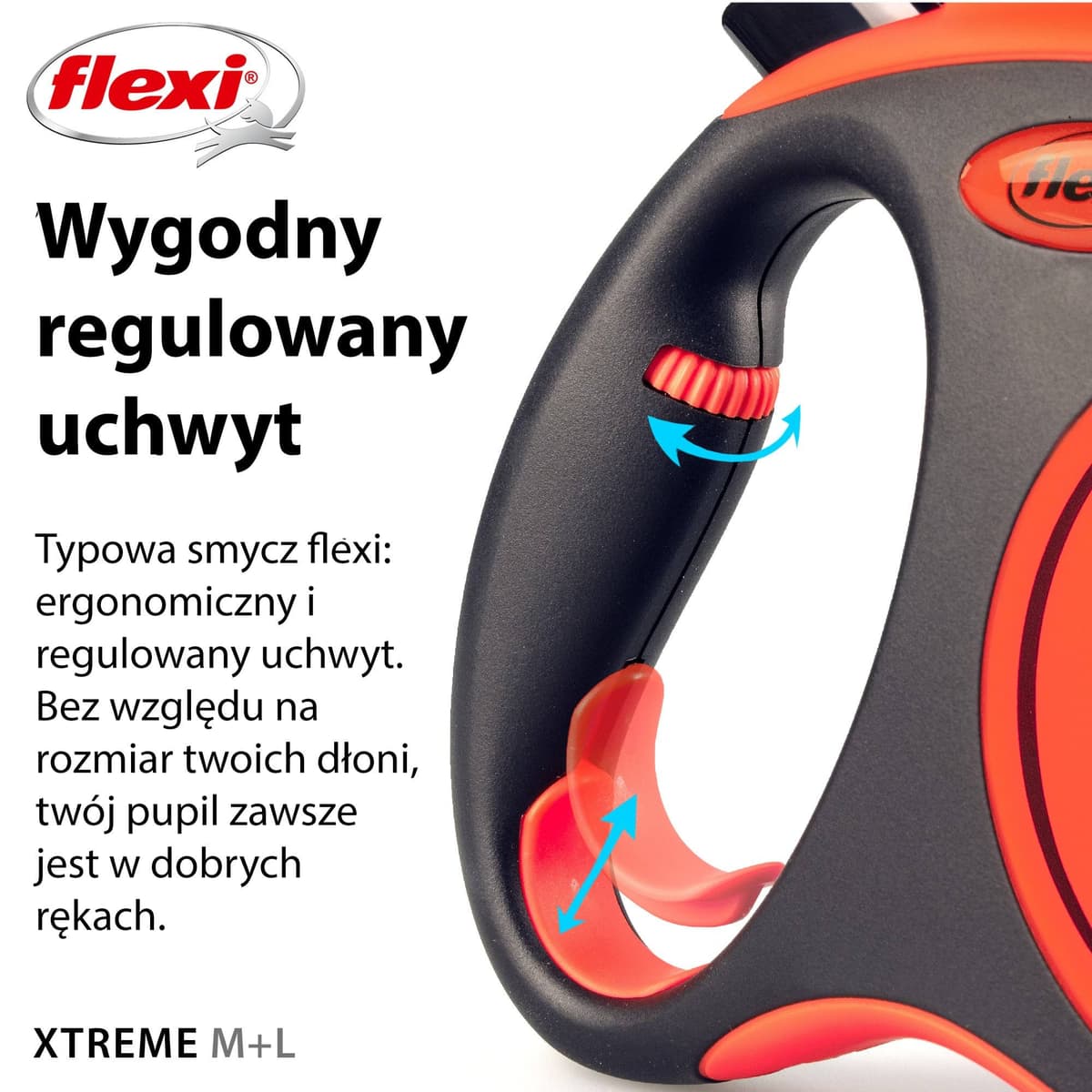 Smycz dla psa Flexi Xtreme, taśma, pomarańczowa, roz. L, 8 m, 55 kg