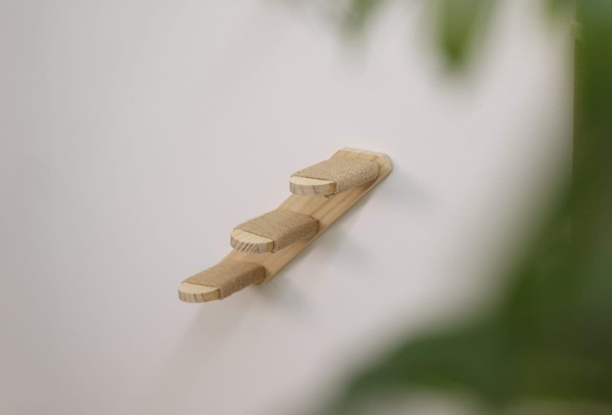 Drewniana drabinka dla kota, długość 38 cm, z jutą, Kerbl
