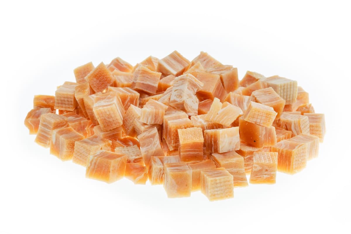 Przysmak dla psa, kostki z królikiem i dorszem, 500 g, Can Agri