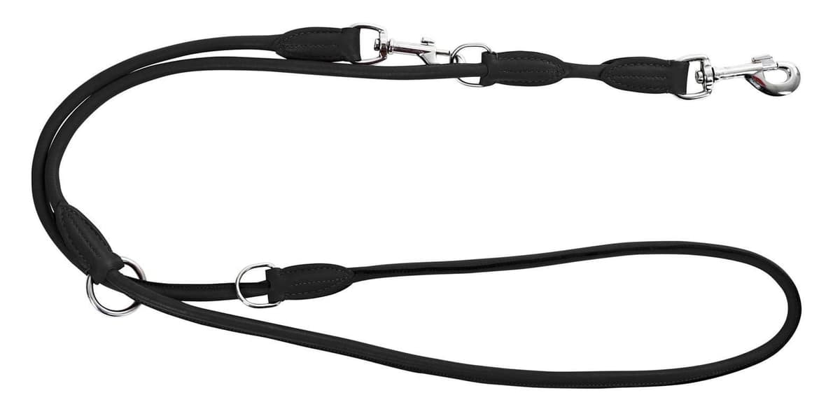 Smycz skórzana dla psa Roma, 200 cm x 8 mm, czarna, Kerbl