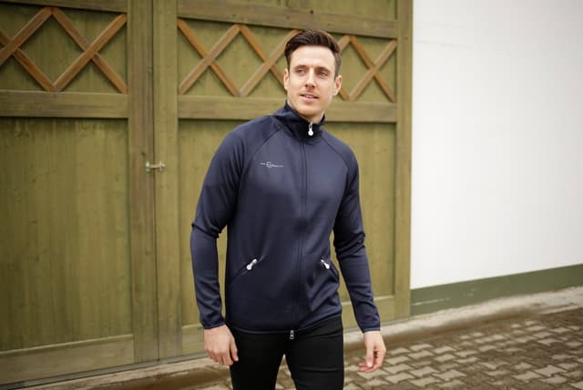 Bluza jeździecka funkcyjna, męska, granatowy, Covalliero