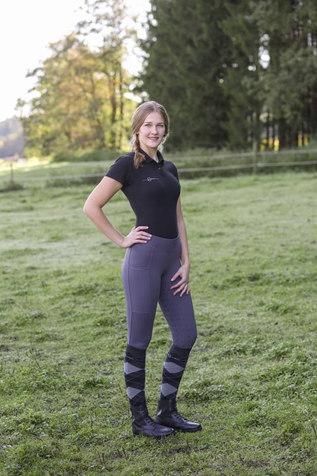 Legginsy jeździeckie ClassicStar, damskie, grafitowy, Covalliero