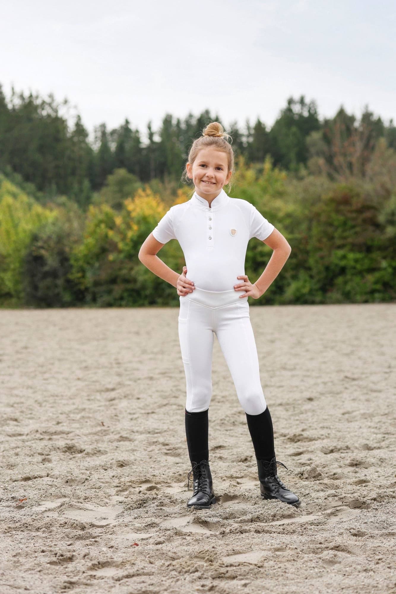Legginsy jeździeckie ClassicStar, dziecięce, biały, Covalliero