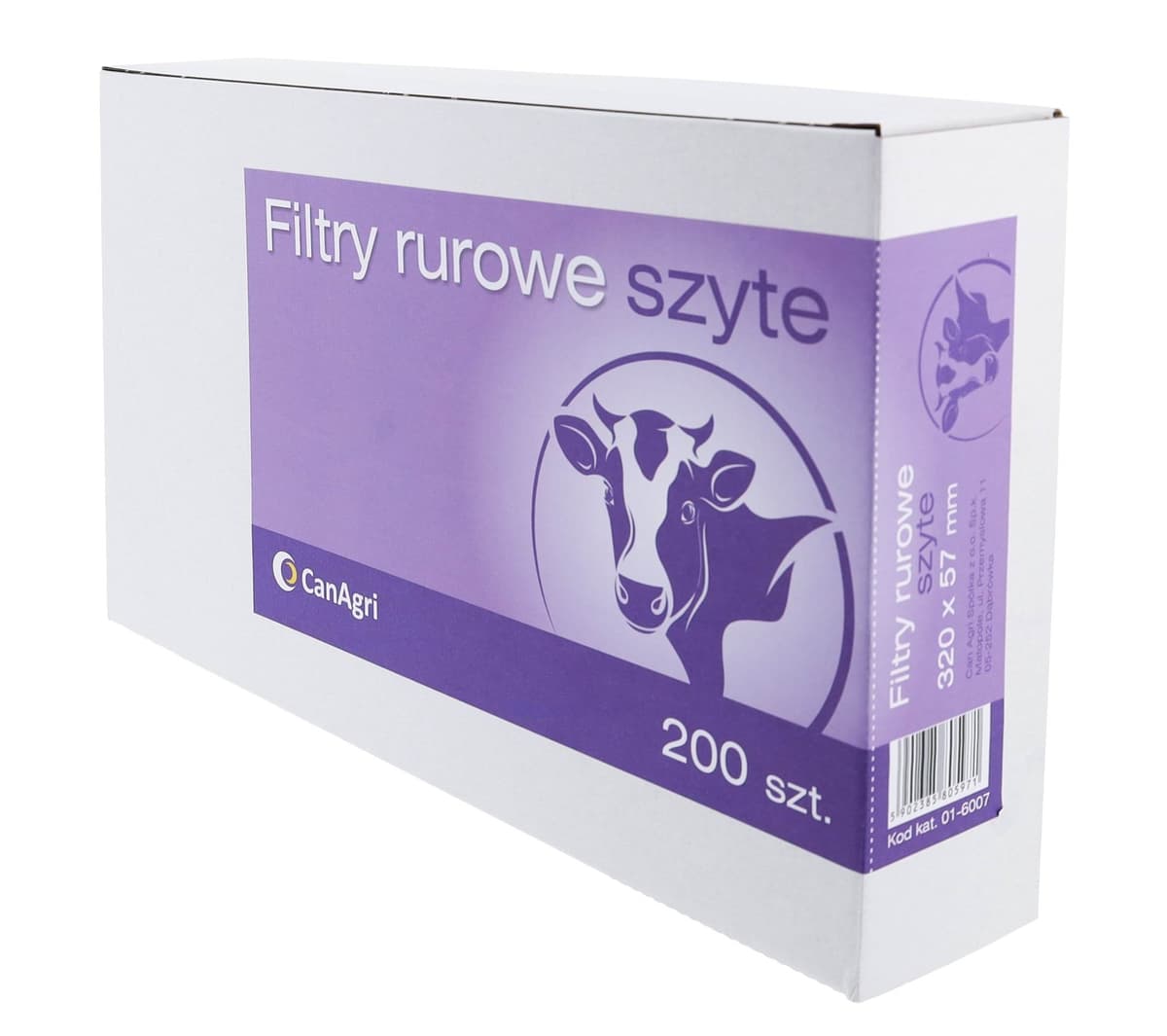 Filtry rurowe do mleka, szyte, różne rozmiary, 200 szt., Can Agri
