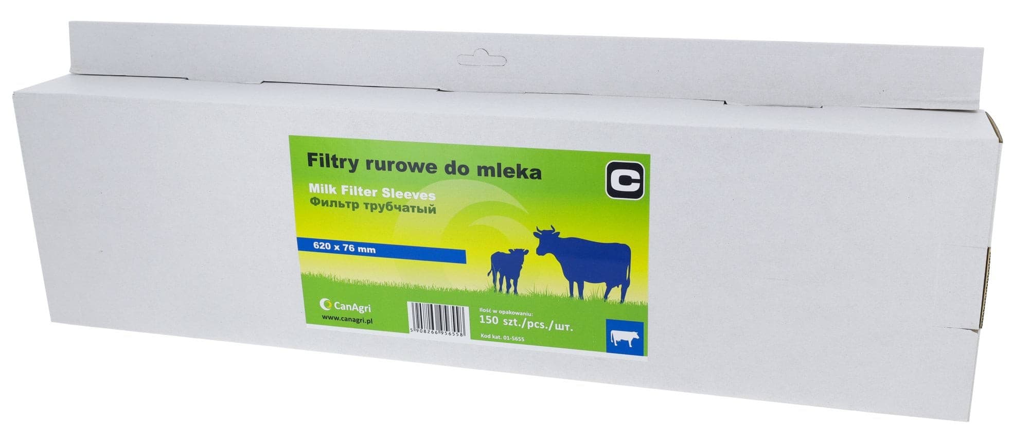 Filtr rurowy do mleka, 620 x 76 mm, 150 szt., Can Agri