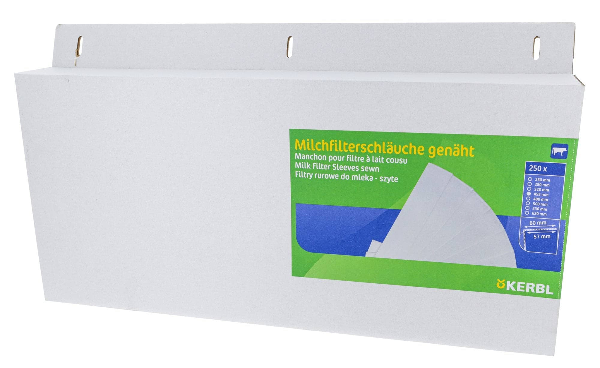 Filtr rurowy do mleka, 455 x 57 mm, 250 szt., Kerbl
