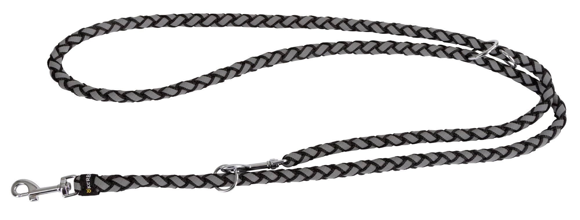 Smycz dla psa Maxi Safe 200 cm x 12 mm, odblaskowa/czarna, Kerbl