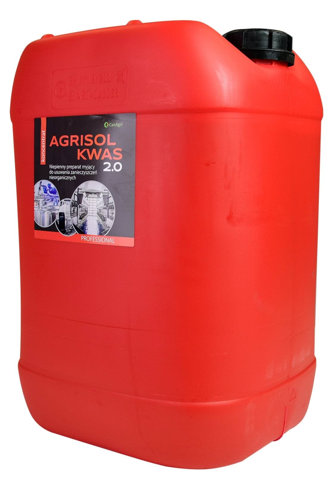 Kwaśny preparat myjący Agrisol Kwas 2.0, 24 kg, Can Agri