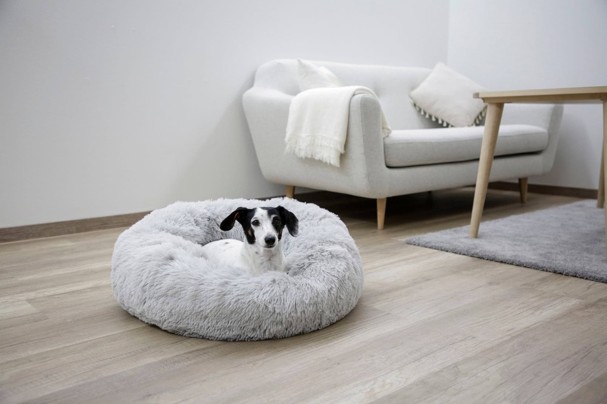 Legowisko dla psa Fluffy, jasnoszare, 19 cm Ø 76 cm, Kerbl