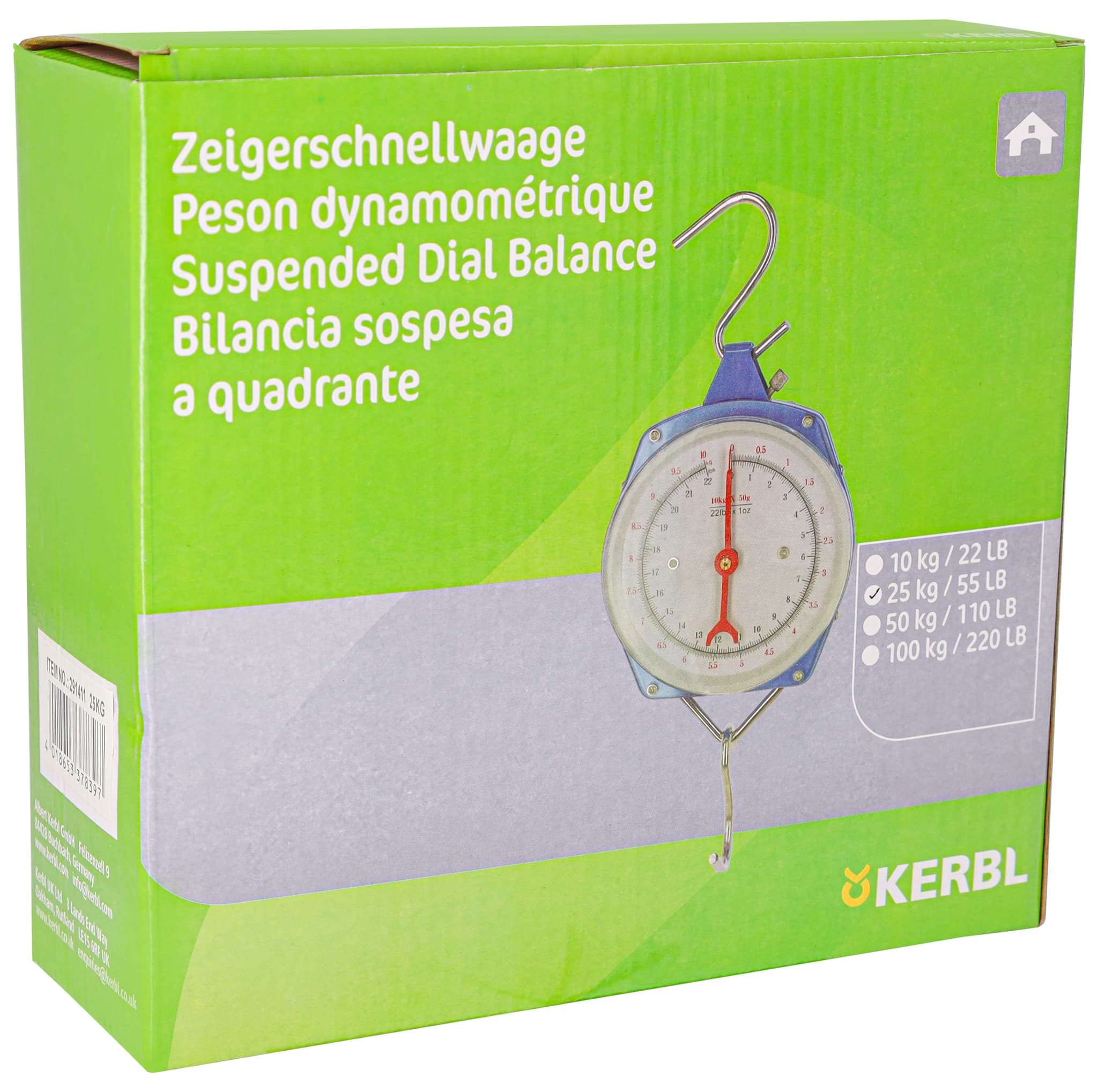 Waga zegarowa do paszy, max 25 kg, niebieska, Kerbl