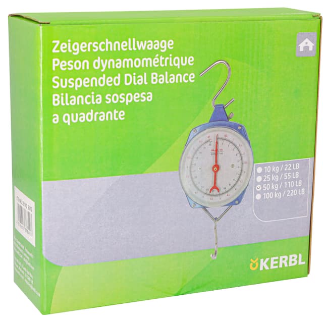 Waga zegarowa do paszy, max 50 kg, niebieska, Kerbl