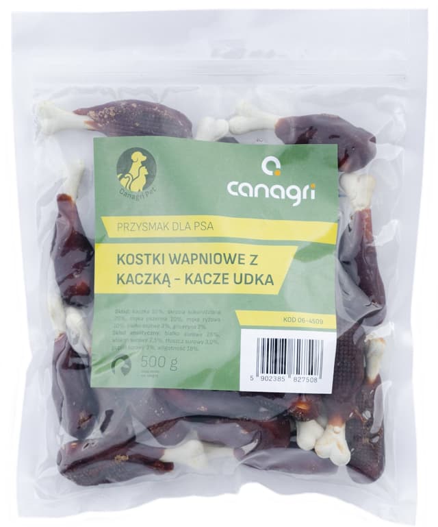 Przysmak dla psa, kostki wapniowe z kaczką, 500 g, Can Agri