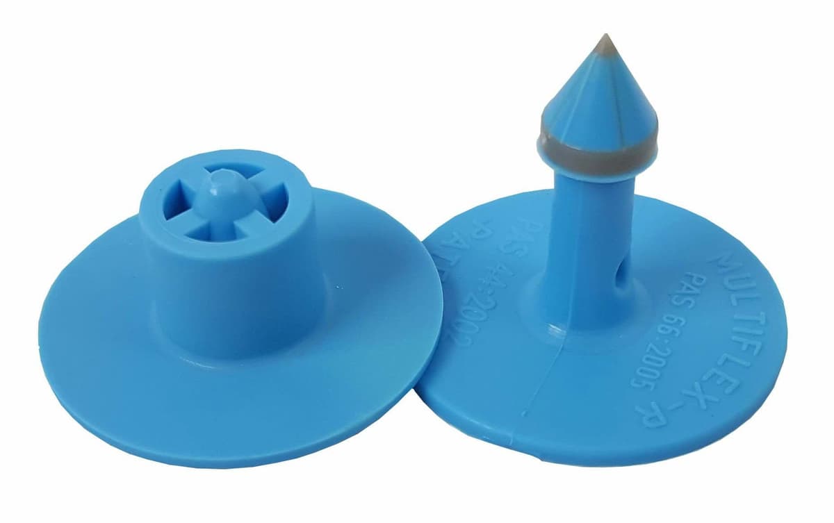 Kolczyk dla trzody Multiflex R kompletny niebieski 25 mm Caisley