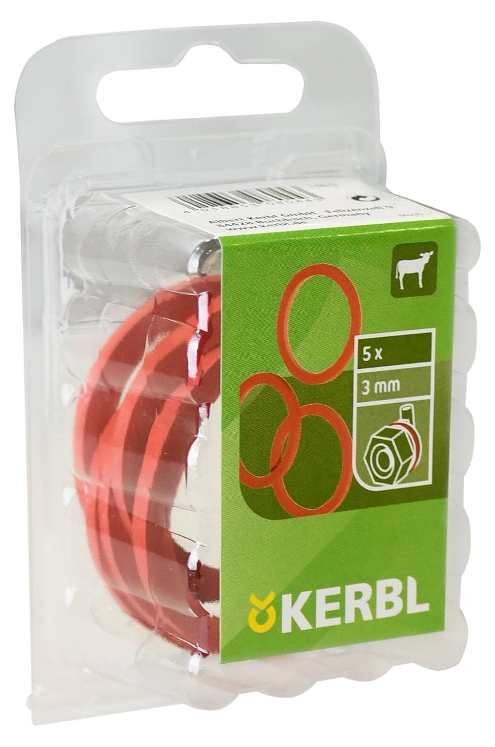 Uszczelka zaworu 3 mm do wiadra do pojenia cieląt Kerbl, 5 szt.