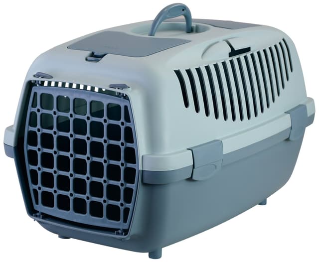 Transporter Gulliver 2 z plastikowymi drzwiczkami, 55 x 36 x 35 cm, niebieski/szary, 8 kg, Stefanpla