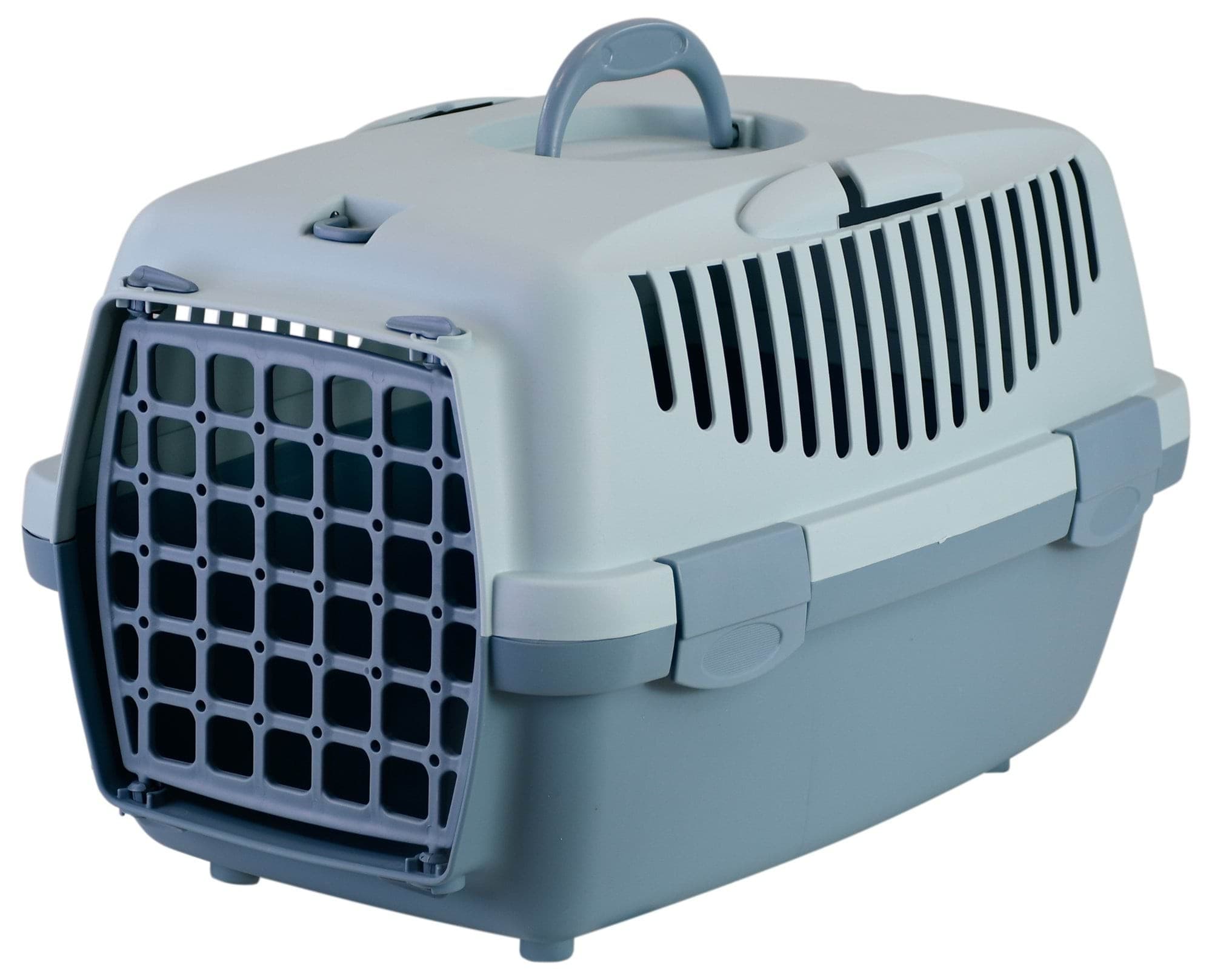 Transporter Gulliver 1 z plastikowymi drzwiczkami, 48 x 32 x 31 cm, niebieski/szary, 6 kg, Stefanpla