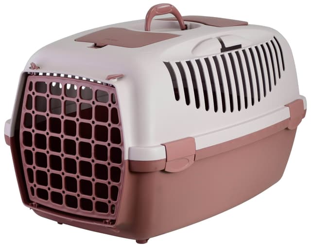 Transporter Gulliver 3 z plastikowymi drzwiczkami, 61 x 40 x 38 cm, różowy/brązowy, 12 kg, Stefanpla