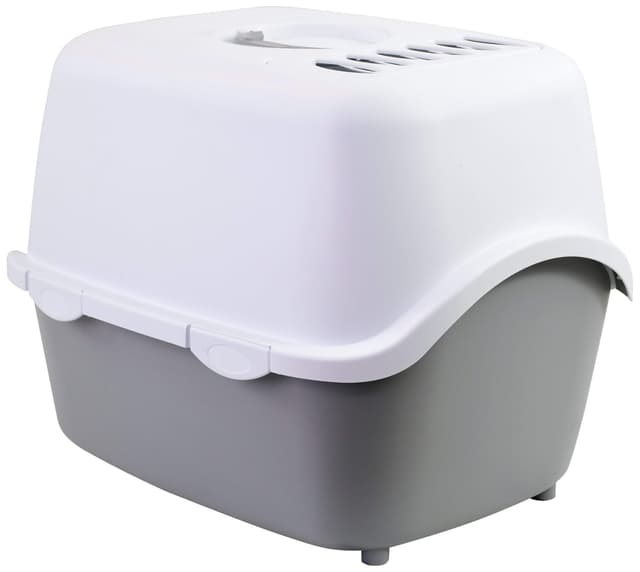 Kuweta zamykana Cathy Filter, biało-szara, 56 x 40 x 40 cm, Stefanplast