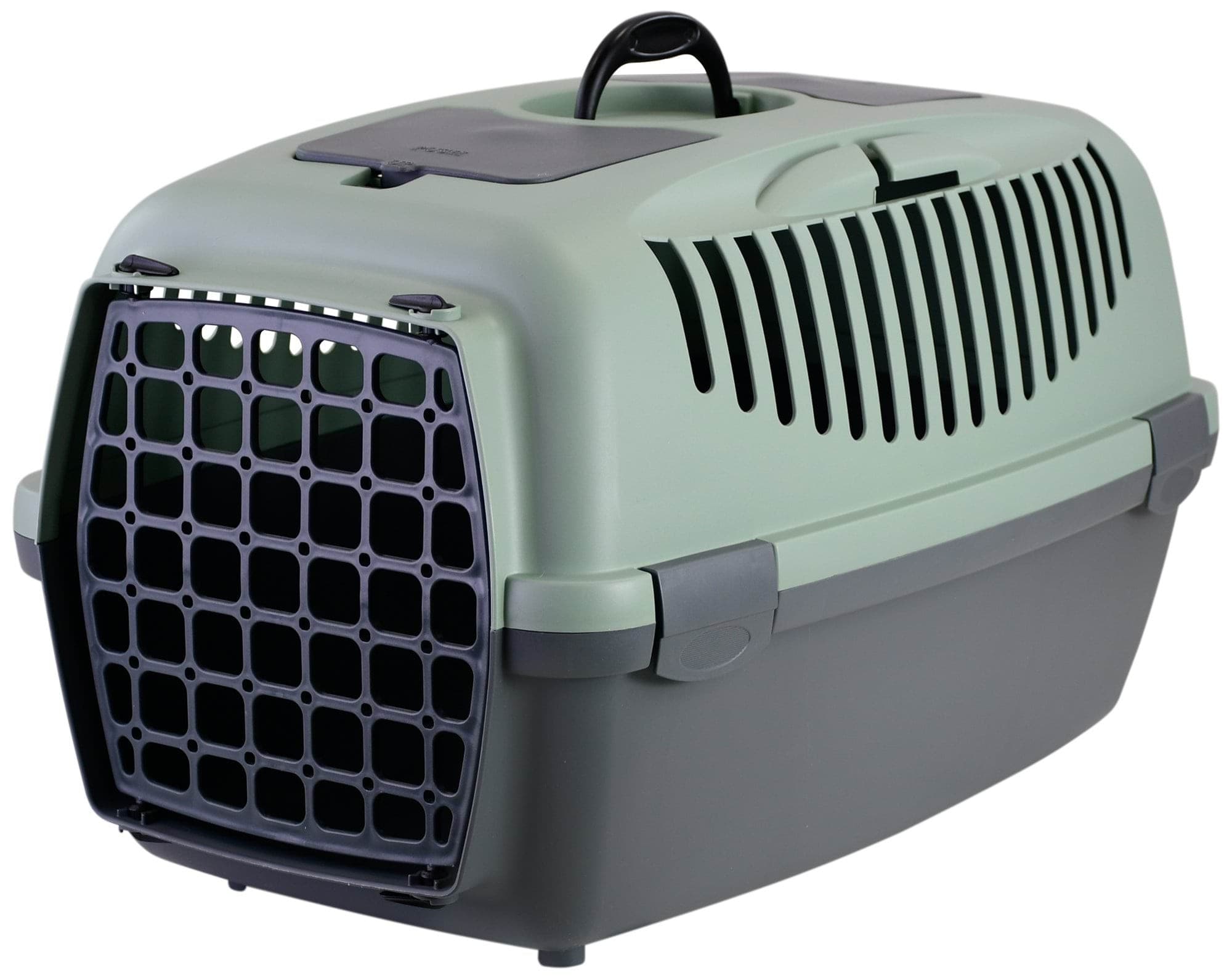 Transporter Gulliver 3 z plastikowymi drzwiczkami, 61 x 40 x 38 cm, szary/zielony, 12 kg, Stefanplas