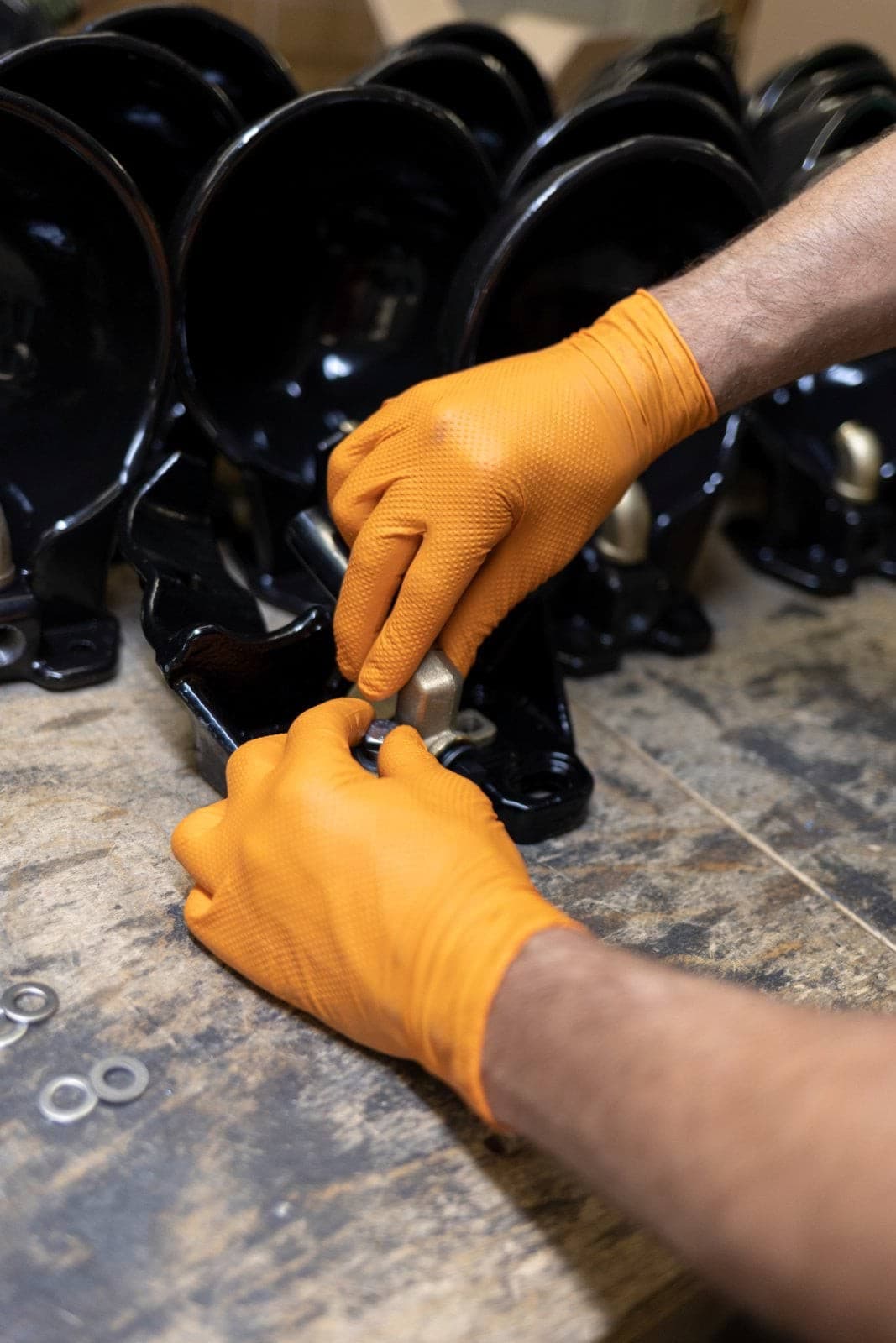 Rękawice nitrylowe Nitrile X-Grip 240 mm XXL pomarańczowe 50 szt. Kerbl