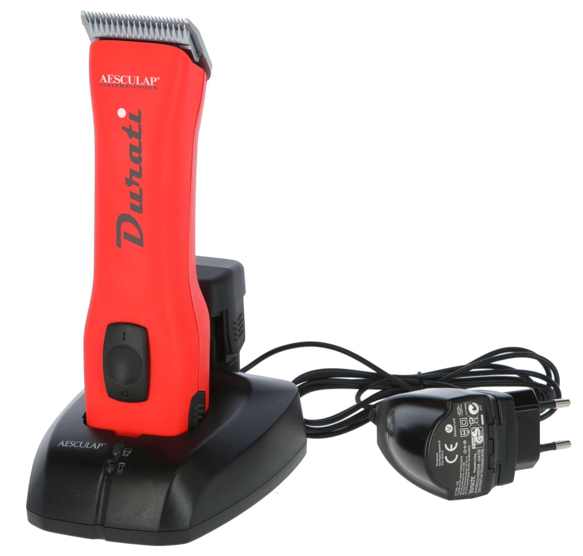 Maszynka do strzyżenia małych zwierząt Durati, 2 akumulatory, czerwony, Aesculap