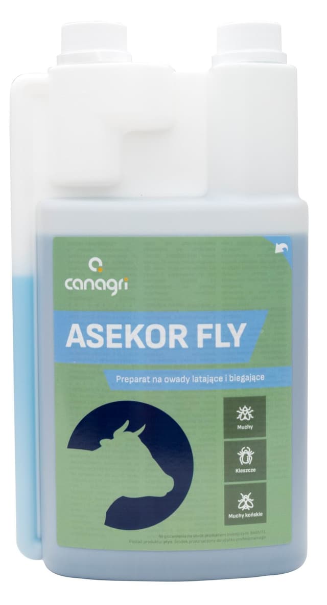 Preparat ASEKOR FLY na owady latające i biegające, 1000 ml