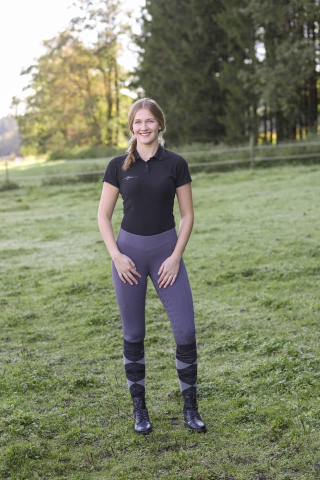 Legginsy jeździeckie Covalliero ClassicStar, grafitowe, 34/36