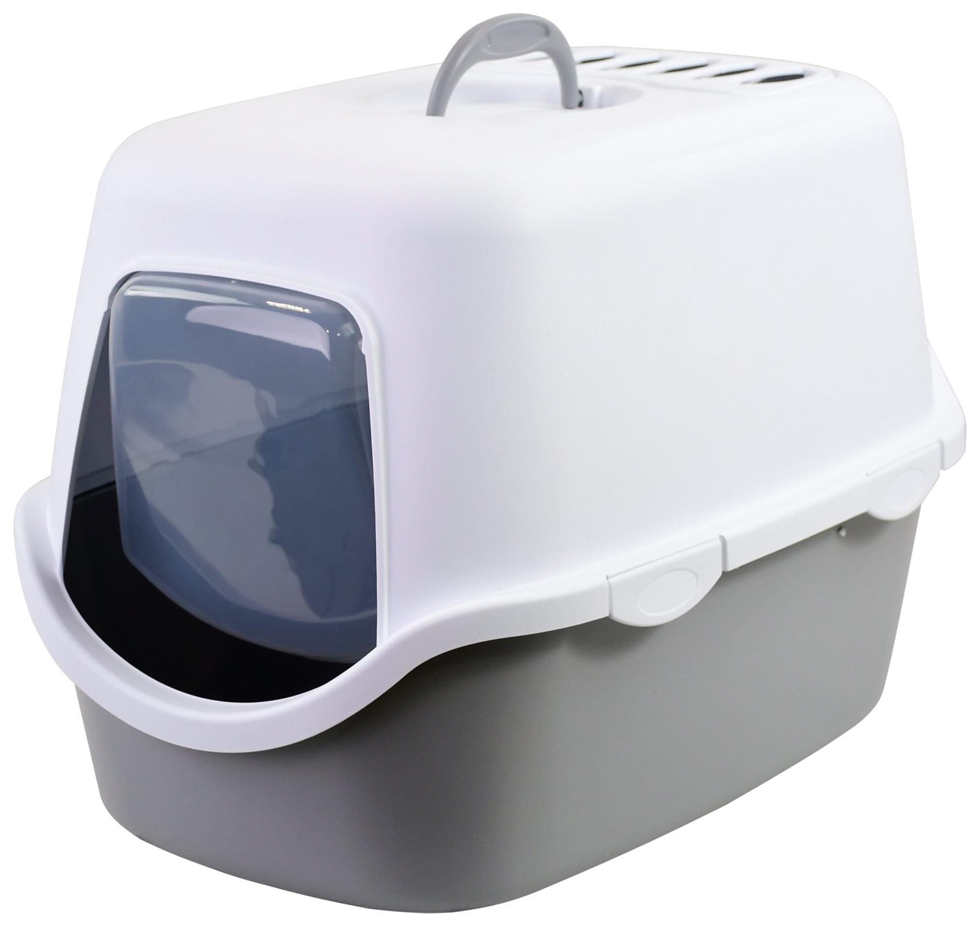 Kuweta zamykana Cathy Filter, biało-szara, 56 x 40 x 40 cm, Stefanplast